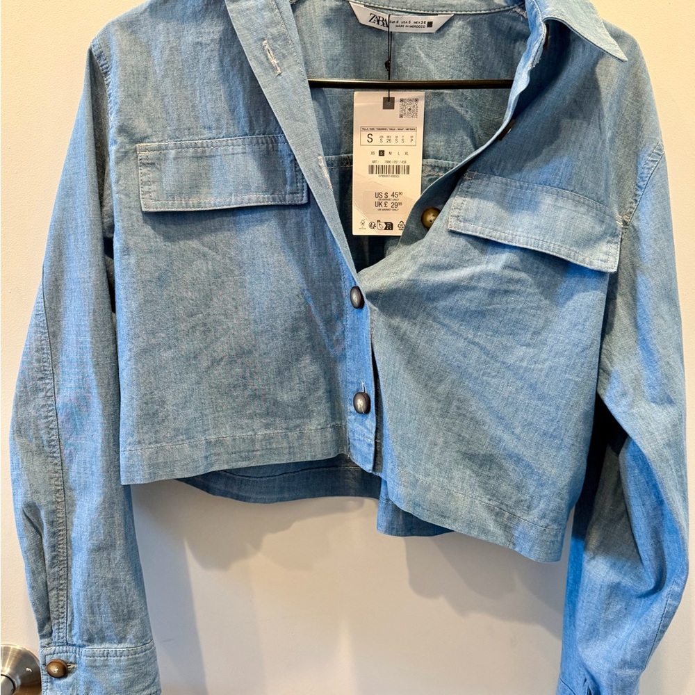 Zara Light Blue Denim Shirt
